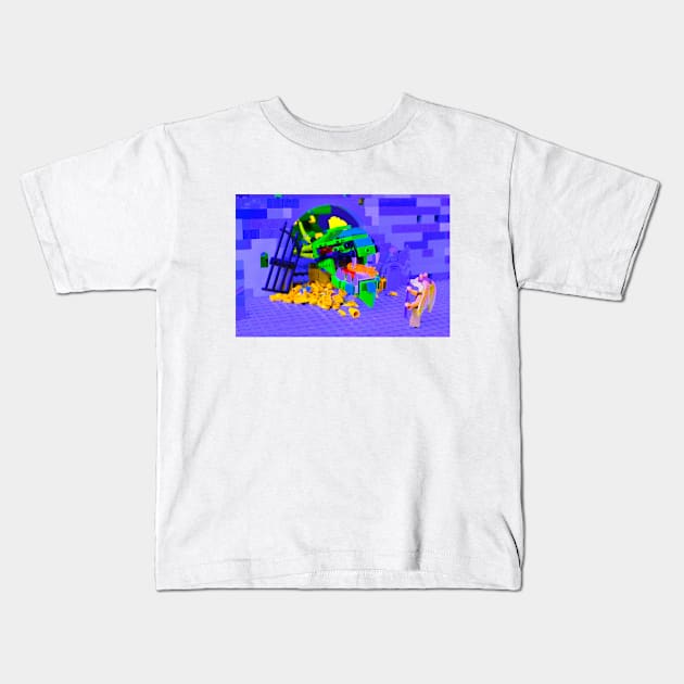 Fire Breathing Dragon - Minifigure - Neon Kids T-Shirt by DIYitCREATEit